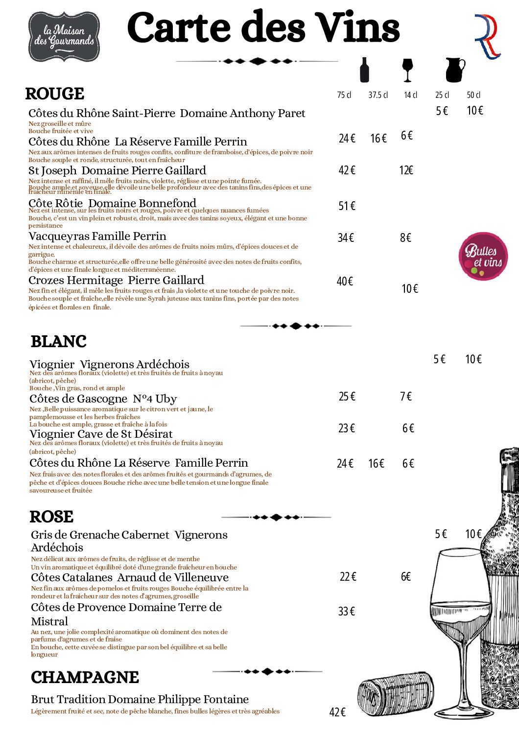 carte des vins 2025 carte des vins Bourgoin-Jallieu